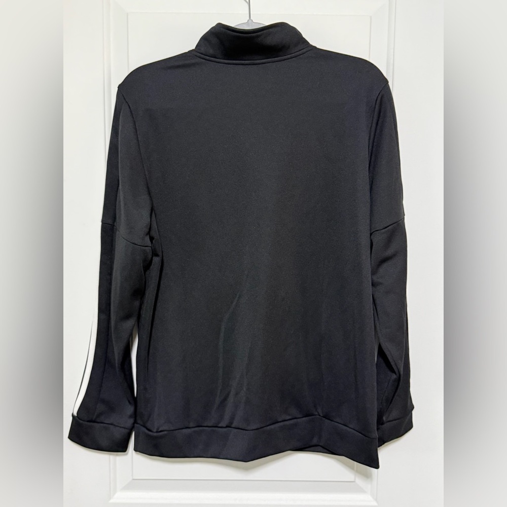 adidas Black Jacket with White Sleeve Stripes - Picture 2 of 11